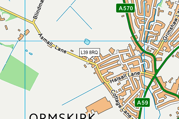 L39 8RQ map - OS VectorMap District (Ordnance Survey)