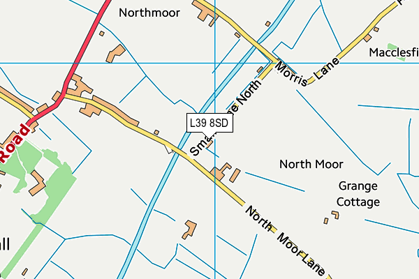 L39 8SD map - OS VectorMap District (Ordnance Survey)