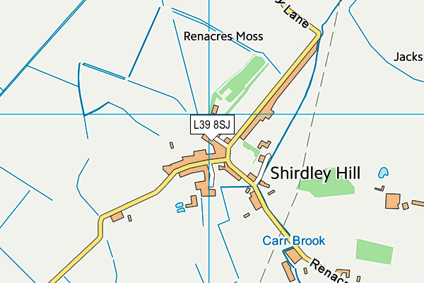 L39 8SJ map - OS VectorMap District (Ordnance Survey)