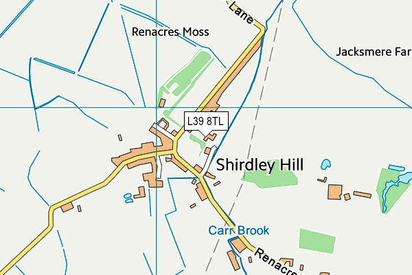 L39 8TL map - OS VectorMap District (Ordnance Survey)