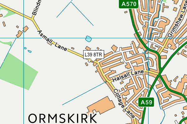 L39 8TR map - OS VectorMap District (Ordnance Survey)