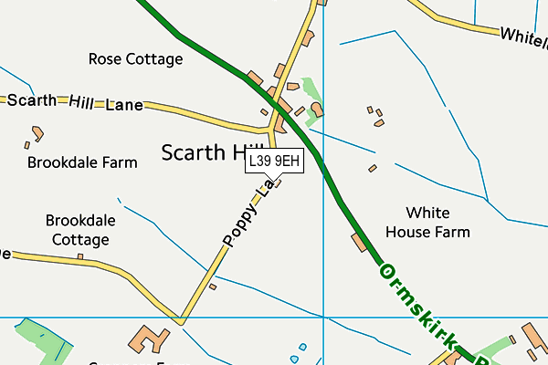 L39 9EH map - OS VectorMap District (Ordnance Survey)