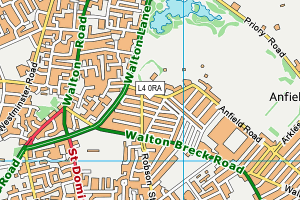 L4 0RA map - OS VectorMap District (Ordnance Survey)