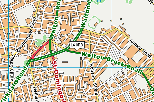 L4 0RB map - OS VectorMap District (Ordnance Survey)