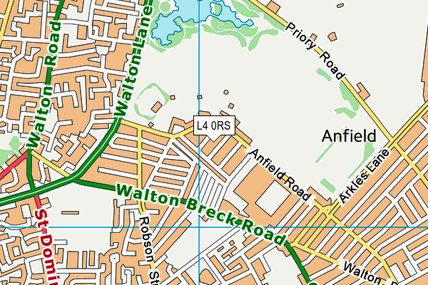 L4 0RS map - OS VectorMap District (Ordnance Survey)