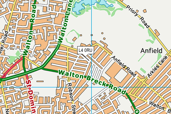 L4 0RU map - OS VectorMap District (Ordnance Survey)