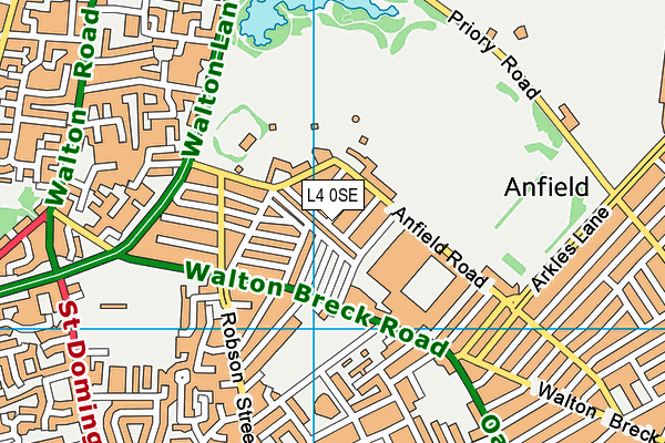 L4 0SE map - OS VectorMap District (Ordnance Survey)
