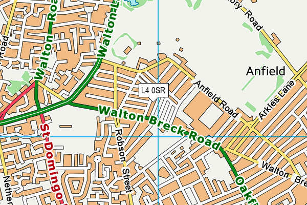 L4 0SR map - OS VectorMap District (Ordnance Survey)