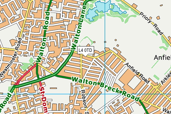 L4 0TD map - OS VectorMap District (Ordnance Survey)