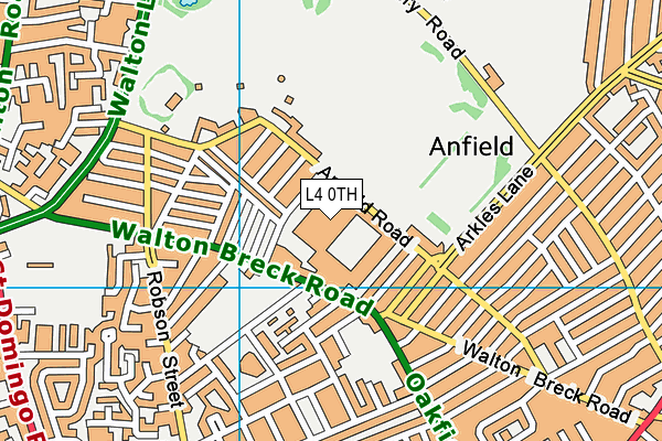 Liverpool Fc (Anfield) map (L4 0TH) - OS VectorMap District (Ordnance Survey)