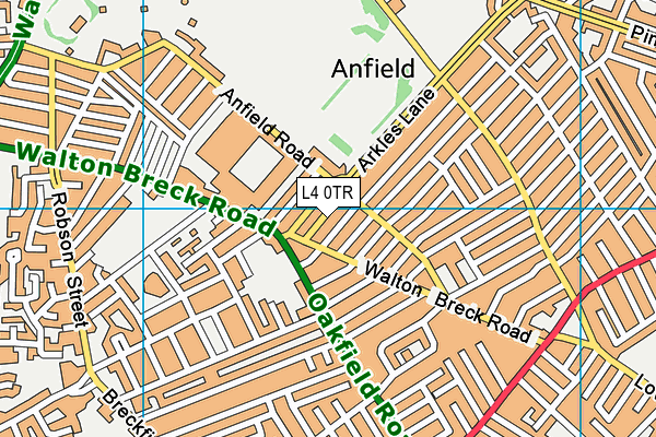 L4 0TR map - OS VectorMap District (Ordnance Survey)