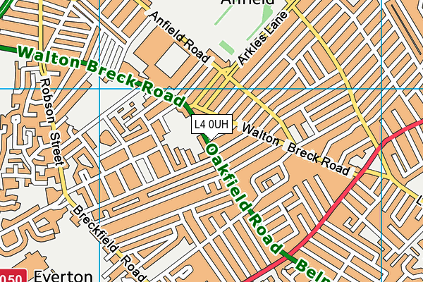 L4 0UH map - OS VectorMap District (Ordnance Survey)
