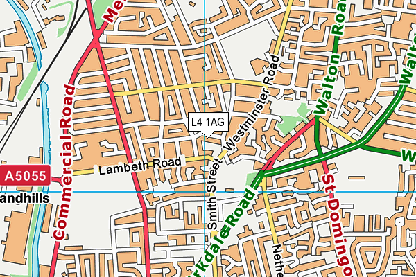 L4 1AG map - OS VectorMap District (Ordnance Survey)