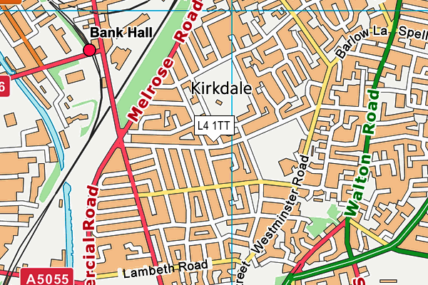 L4 1TT map - OS VectorMap District (Ordnance Survey)