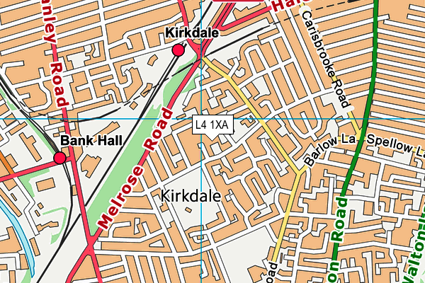 L4 1XA map - OS VectorMap District (Ordnance Survey)