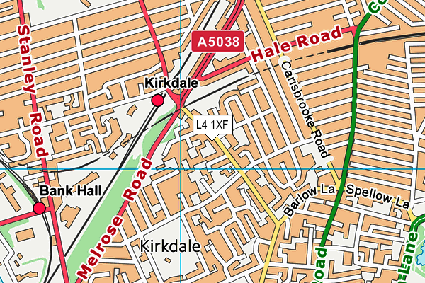 L4 1XF map - OS VectorMap District (Ordnance Survey)