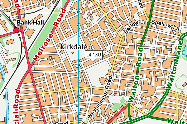 L4 1XU map - OS VectorMap District (Ordnance Survey)