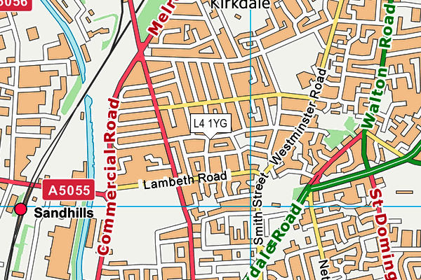 L4 1YG map - OS VectorMap District (Ordnance Survey)