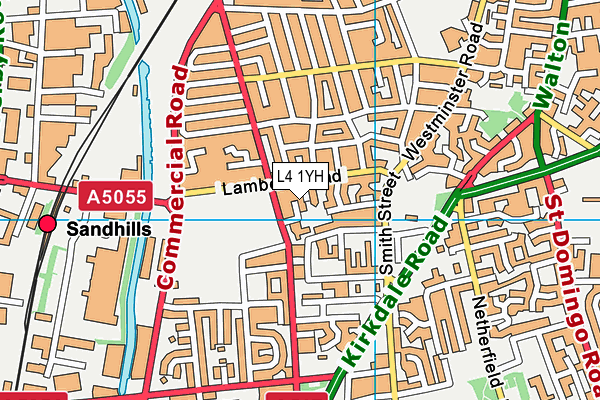 L4 1YH map - OS VectorMap District (Ordnance Survey)