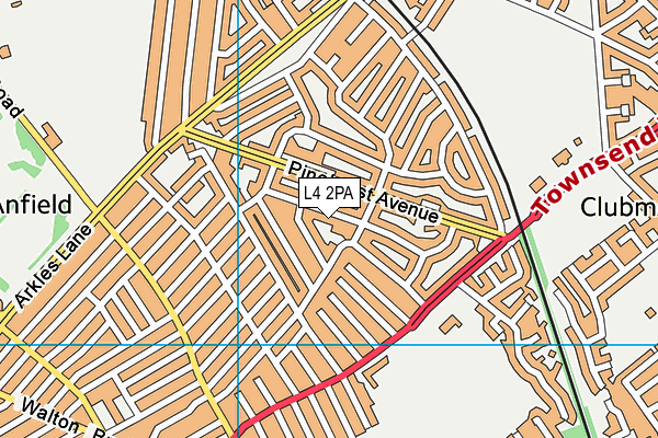 L4 2PA map - OS VectorMap District (Ordnance Survey)
