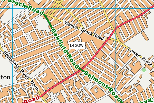 L4 2QW map - OS VectorMap District (Ordnance Survey)