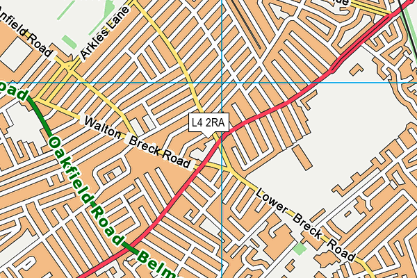 L4 2RA map - OS VectorMap District (Ordnance Survey)