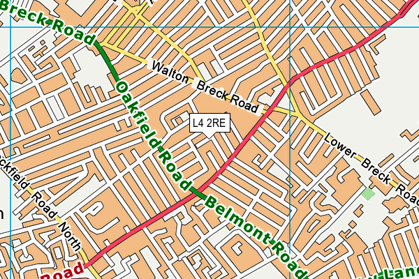 L4 2RE map - OS VectorMap District (Ordnance Survey)