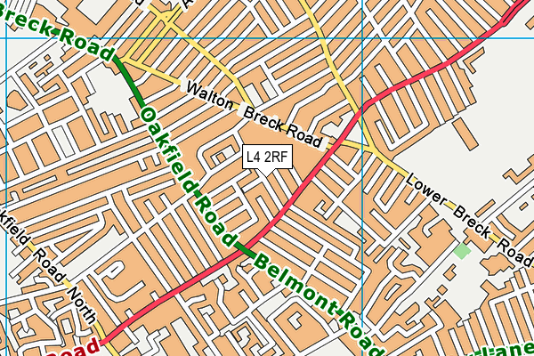 L4 2RF map - OS VectorMap District (Ordnance Survey)