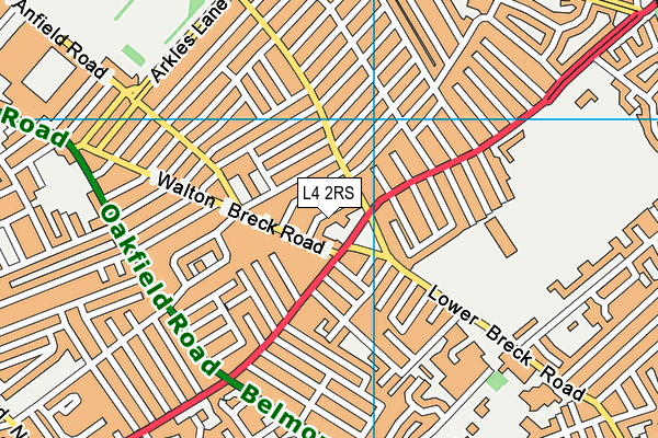 L4 2RS map - OS VectorMap District (Ordnance Survey)