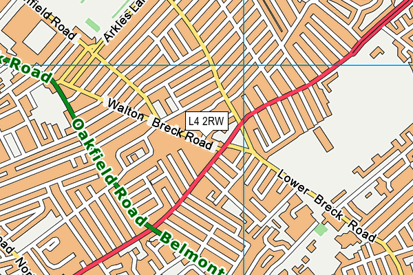 L4 2RW map - OS VectorMap District (Ordnance Survey)