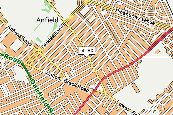 L4 2RX map - OS VectorMap District (Ordnance Survey)