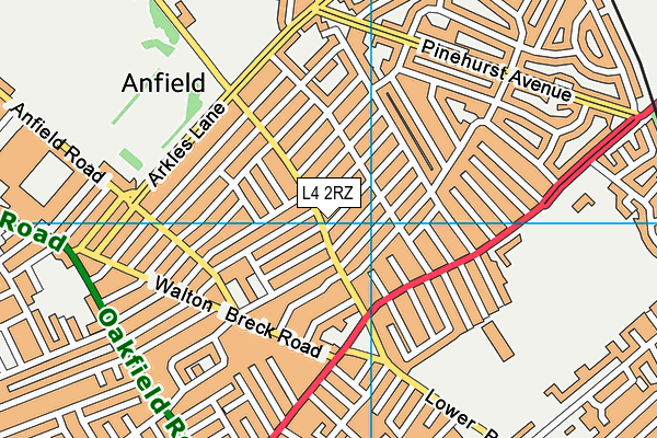 L4 2RZ map - OS VectorMap District (Ordnance Survey)