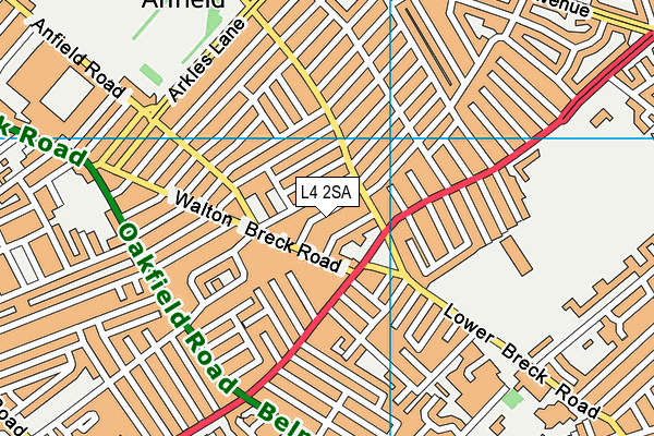 L4 2SA map - OS VectorMap District (Ordnance Survey)