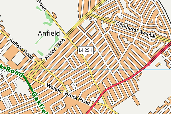 L4 2SH map - OS VectorMap District (Ordnance Survey)