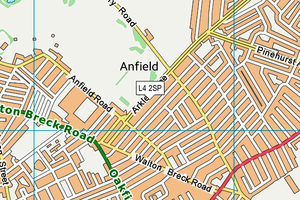 L4 2SP map - OS VectorMap District (Ordnance Survey)