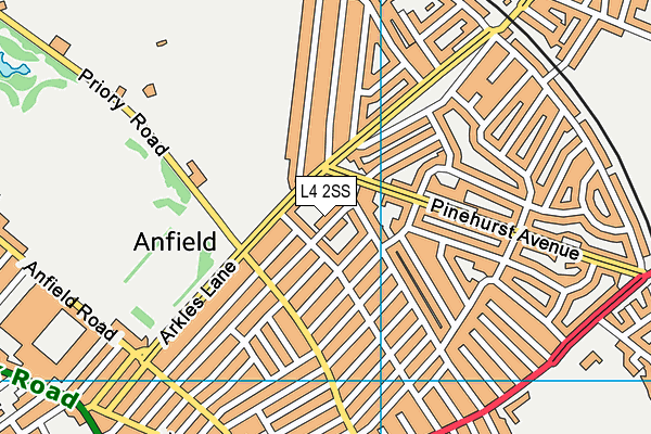 L4 2SS map - OS VectorMap District (Ordnance Survey)