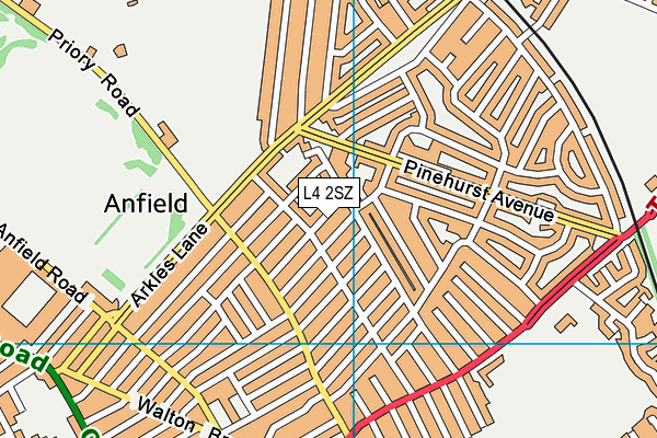 L4 2SZ map - OS VectorMap District (Ordnance Survey)