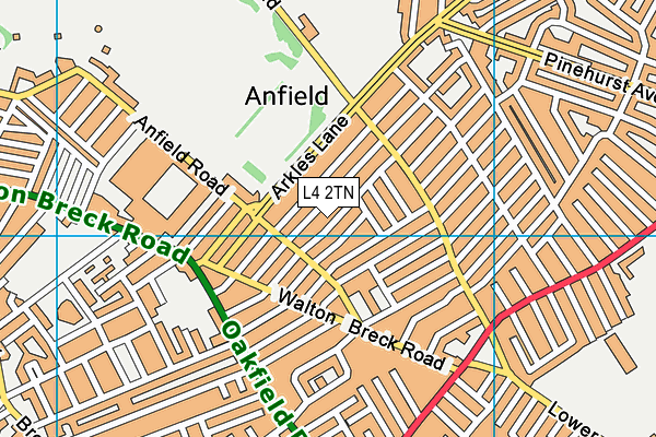 L4 2TN map - OS VectorMap District (Ordnance Survey)