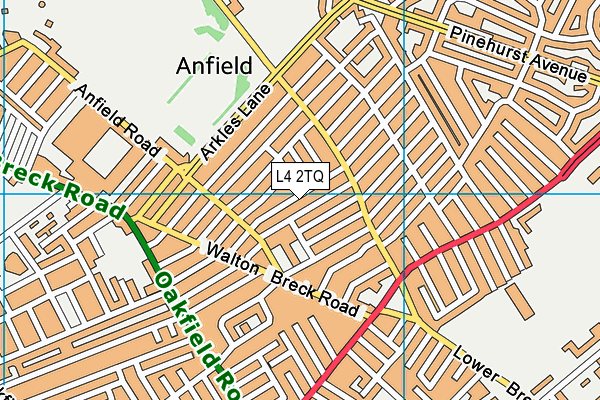 L4 2TQ map - OS VectorMap District (Ordnance Survey)