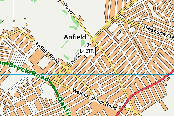 L4 2TR map - OS VectorMap District (Ordnance Survey)