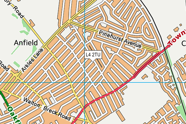 L4 2TU map - OS VectorMap District (Ordnance Survey)