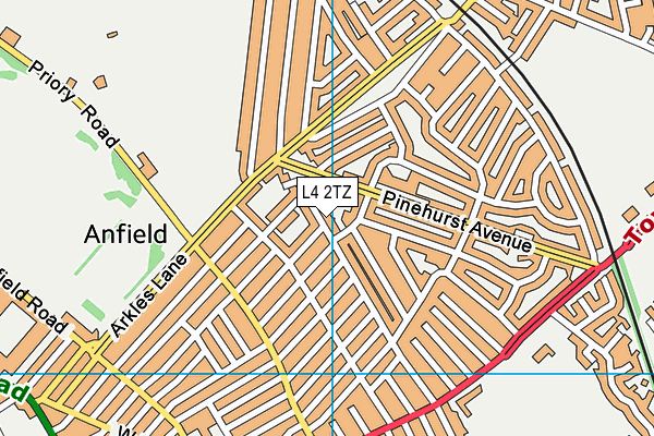 L4 2TZ map - OS VectorMap District (Ordnance Survey)