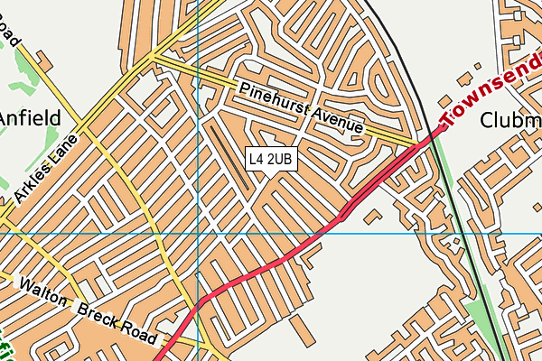 L4 2UB map - OS VectorMap District (Ordnance Survey)