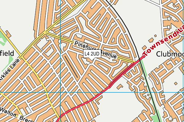 L4 2UD map - OS VectorMap District (Ordnance Survey)