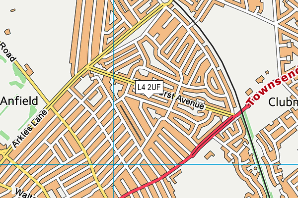 L4 2UF map - OS VectorMap District (Ordnance Survey)