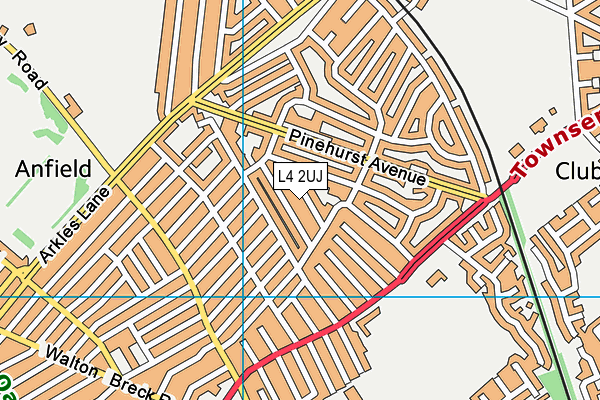 L4 2UJ map - OS VectorMap District (Ordnance Survey)