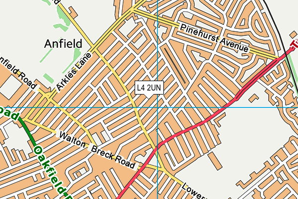 L4 2UN map - OS VectorMap District (Ordnance Survey)