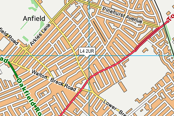 L4 2UR map - OS VectorMap District (Ordnance Survey)