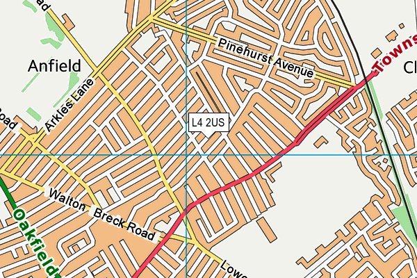 L4 2US map - OS VectorMap District (Ordnance Survey)