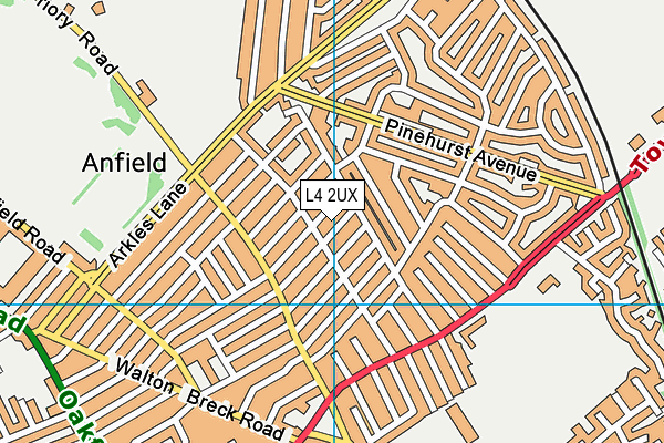 L4 2UX map - OS VectorMap District (Ordnance Survey)